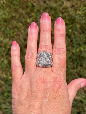 Camille Lucie Studded Silver Statement Ring